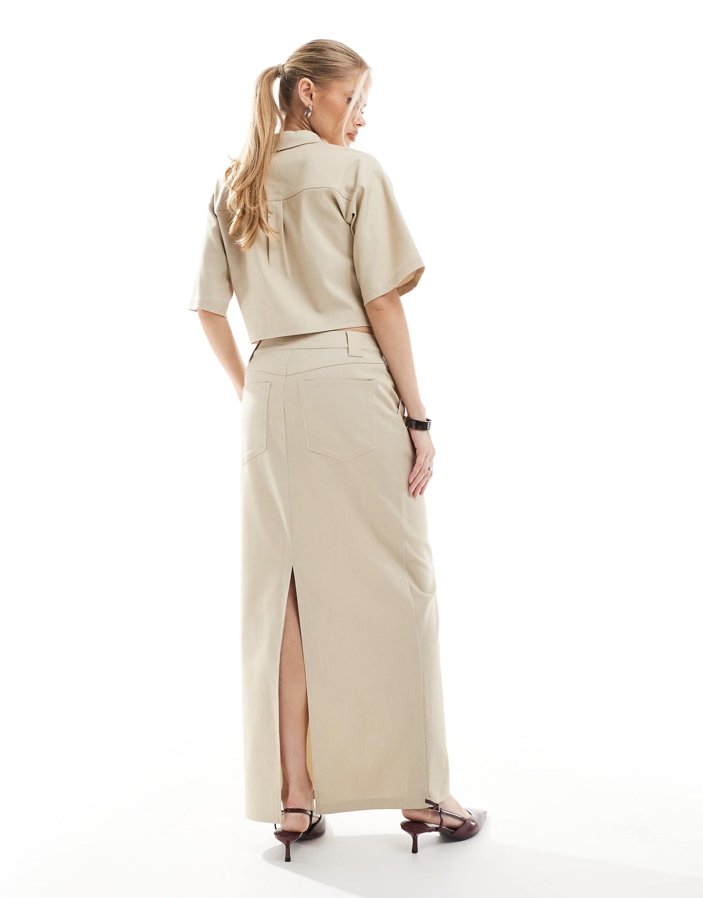 Tailored Column Maxi Skirt Co-Ord