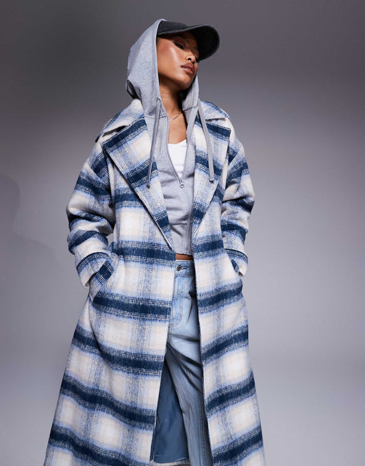 Wool Look Belted Coat