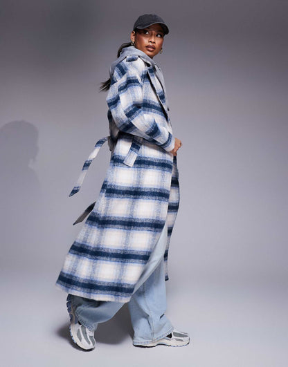 Wool Look Belted Coat