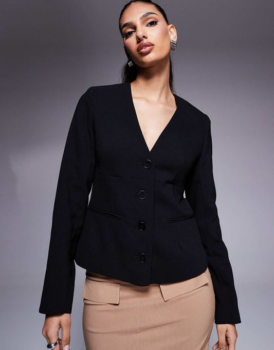 Button Front Blazer
