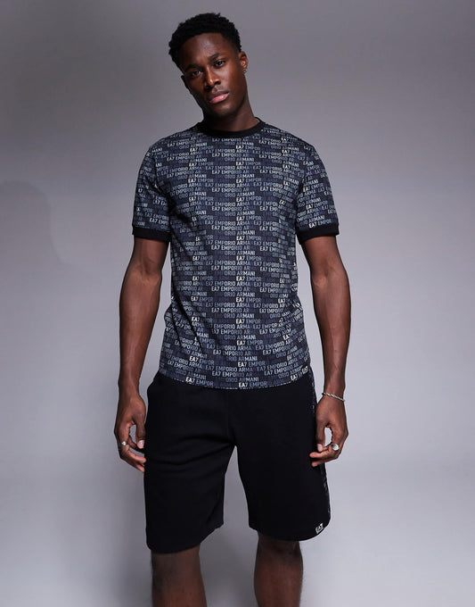 Armani Jogger Shorts Co-Ord With Logo Tape Detail