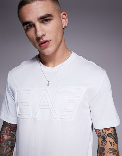 Armani Embossed Central Logo T-Shirt