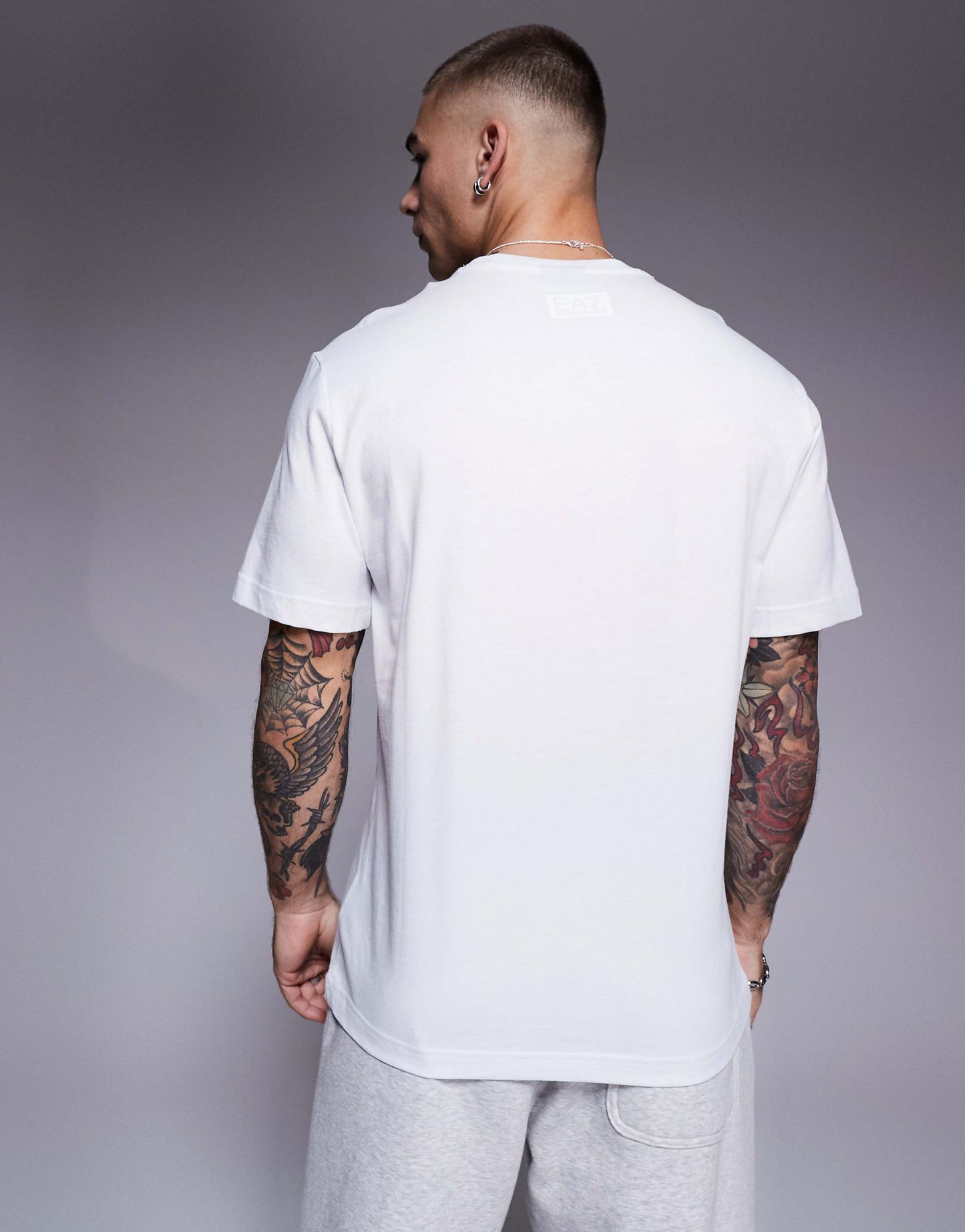 Armani Embossed Central Logo T-Shirt