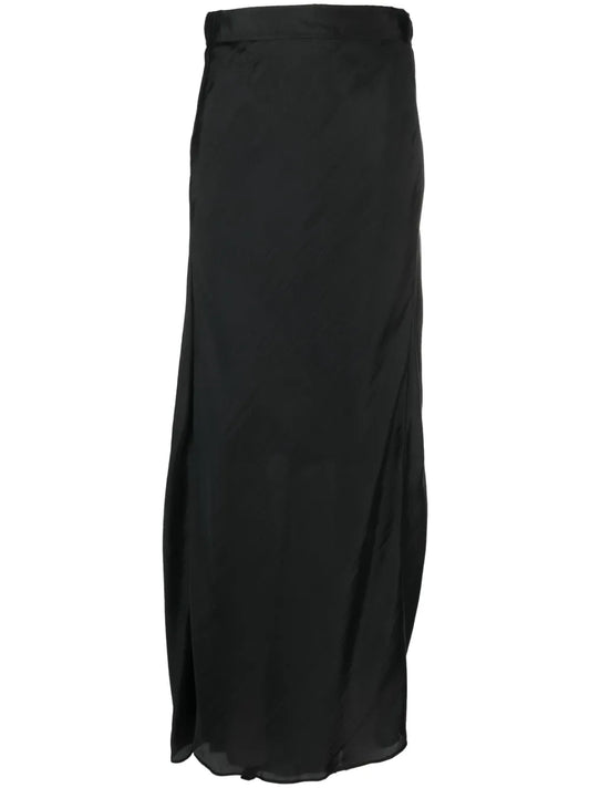 Satin-Finish Maxi Skirt