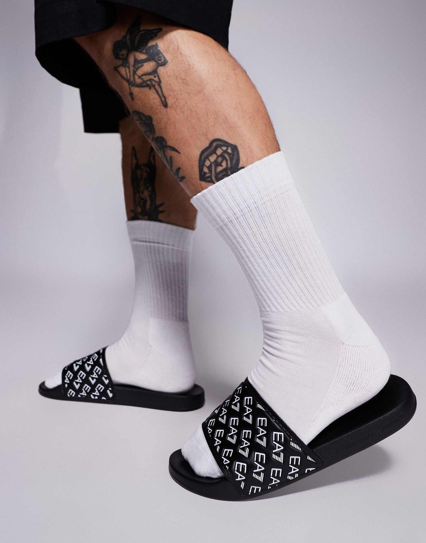 Armani Repeat Logo Beach Slides