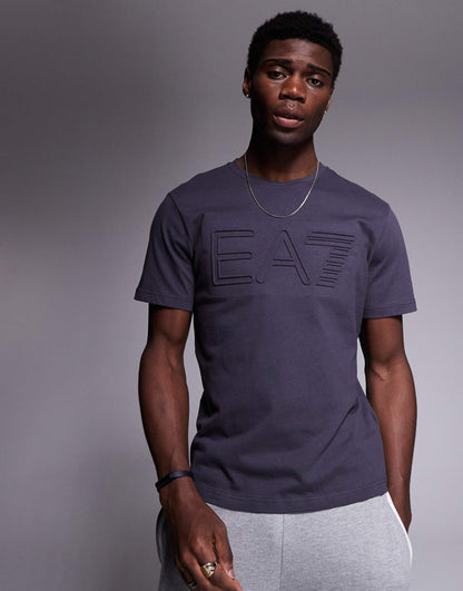 Armani Embossed Central Logo T-Shirt