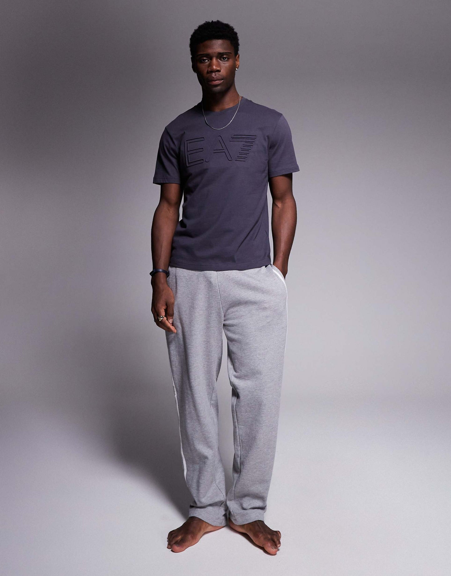 Armani Embossed Central Logo T-Shirt