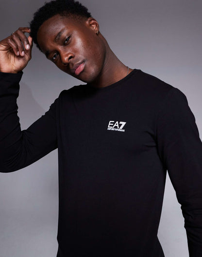 Armani Long Sleeve Logo T-Shirt
