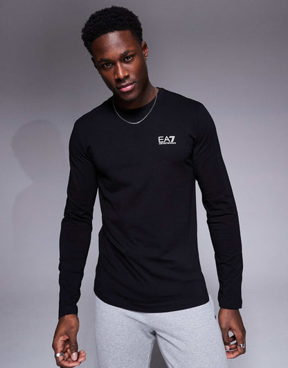 Armani Long Sleeve Logo T-Shirt