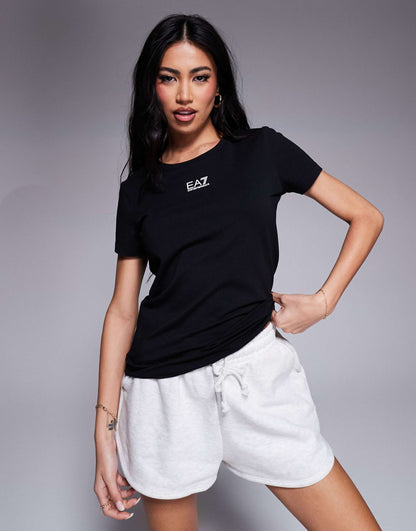 Armani Crew Neck T-Shirt With Central Logo