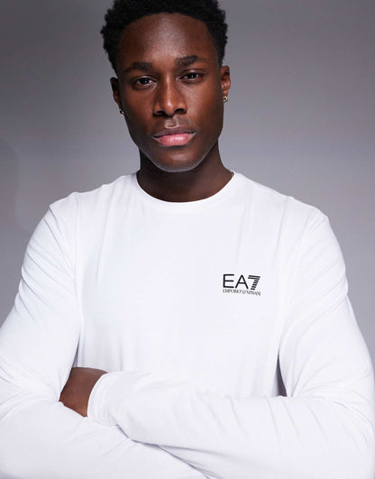 Armani Long Sleeve Logo T-Shirt