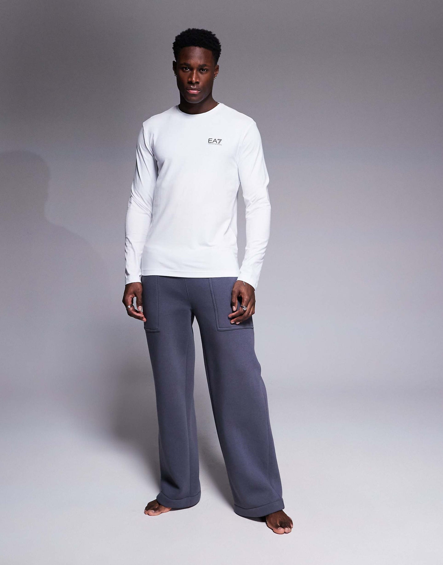 Armani Long Sleeve Logo T-Shirt