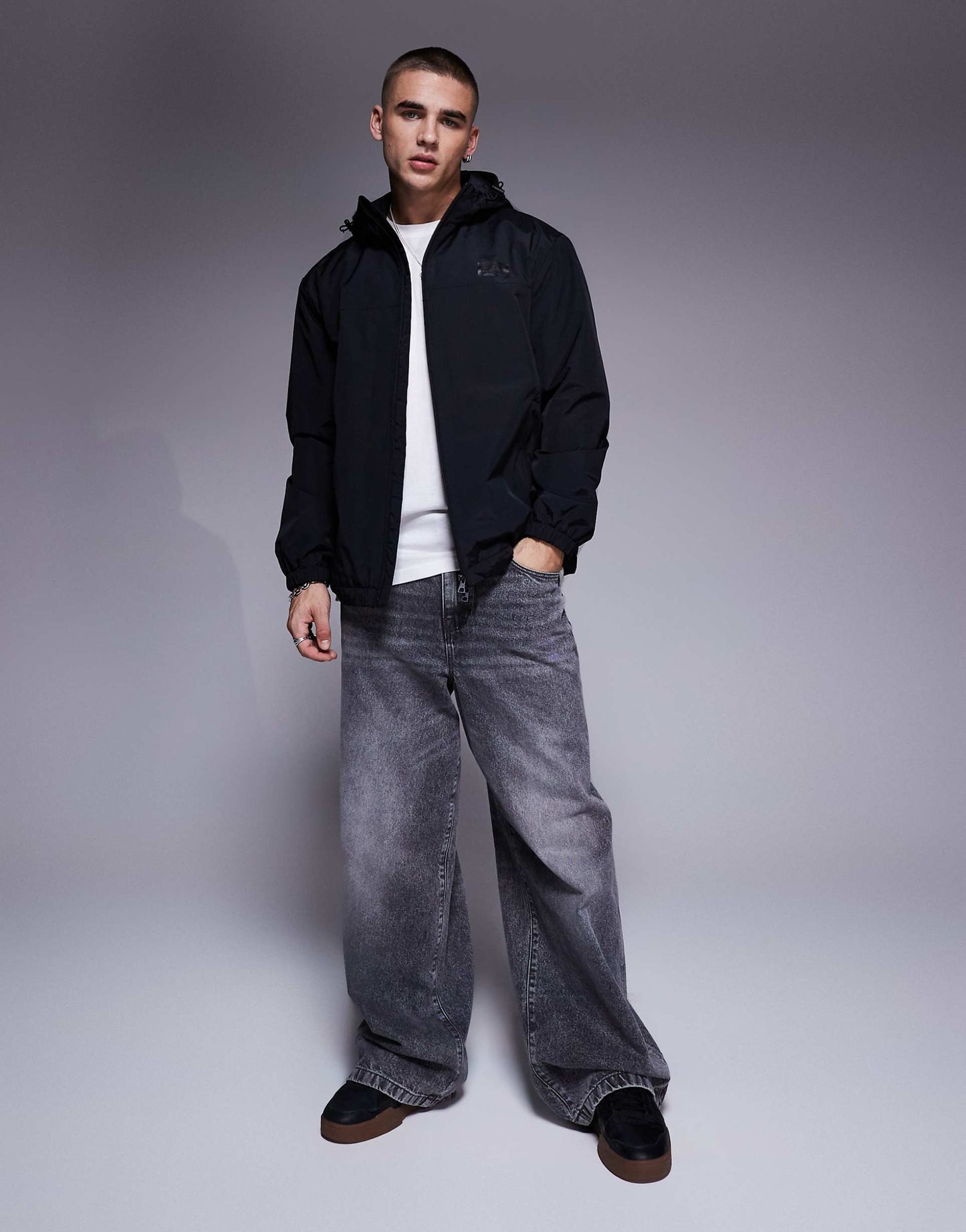 Armani Hooded Logo Rain Jacket