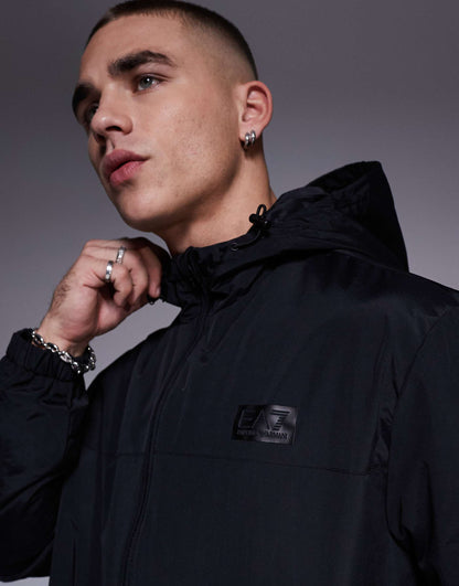 Armani Hooded Logo Rain Jacket