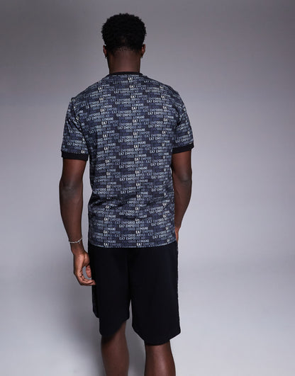 Armani All Over Logo T-Shirt Co-Ord