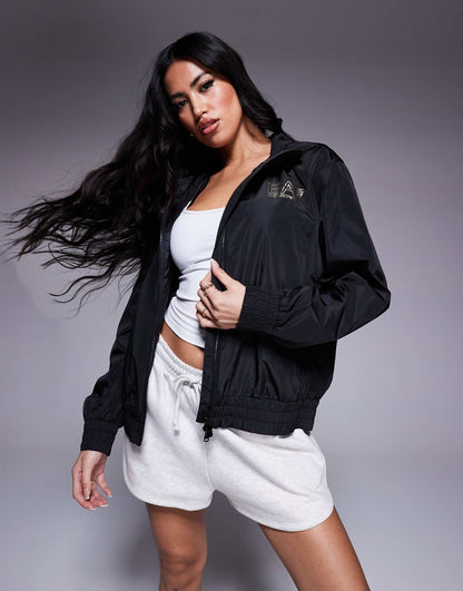 Armani Hooded Short Jacket With Gold Logo
