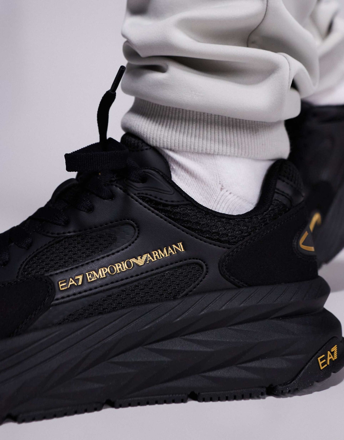 Armani Logo Mesh Mix Trainer