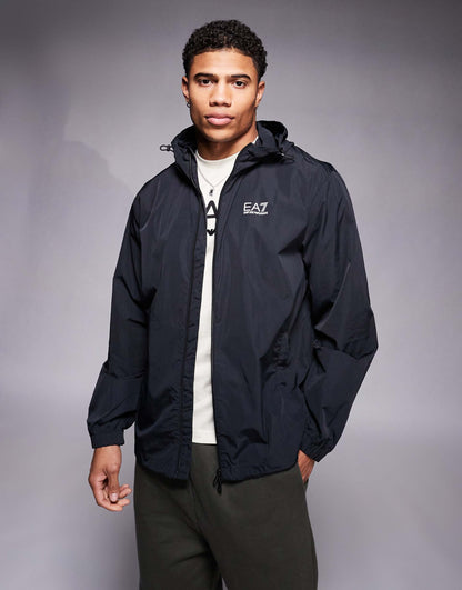 Armani Light Weight Hooded Logo Jacket