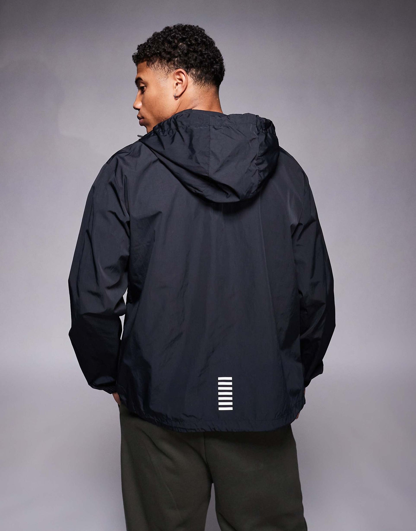 Armani Light Weight Hooded Logo Jacket