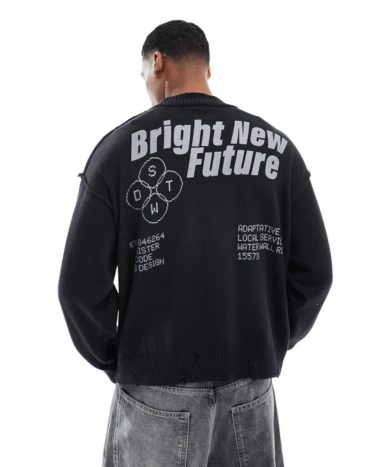 Back Graphic Knitted Jumper