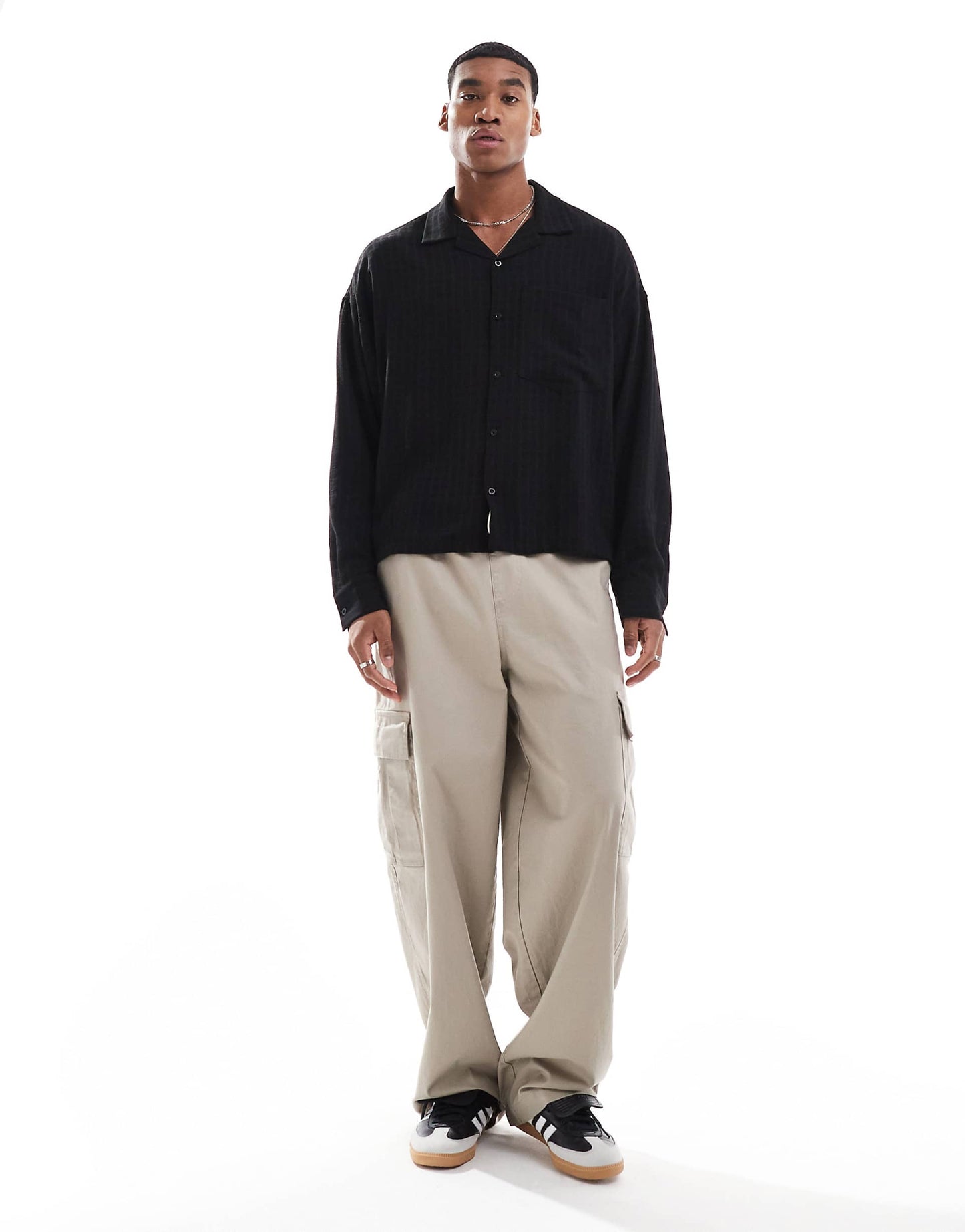 Textured Long Sleeve Shirt