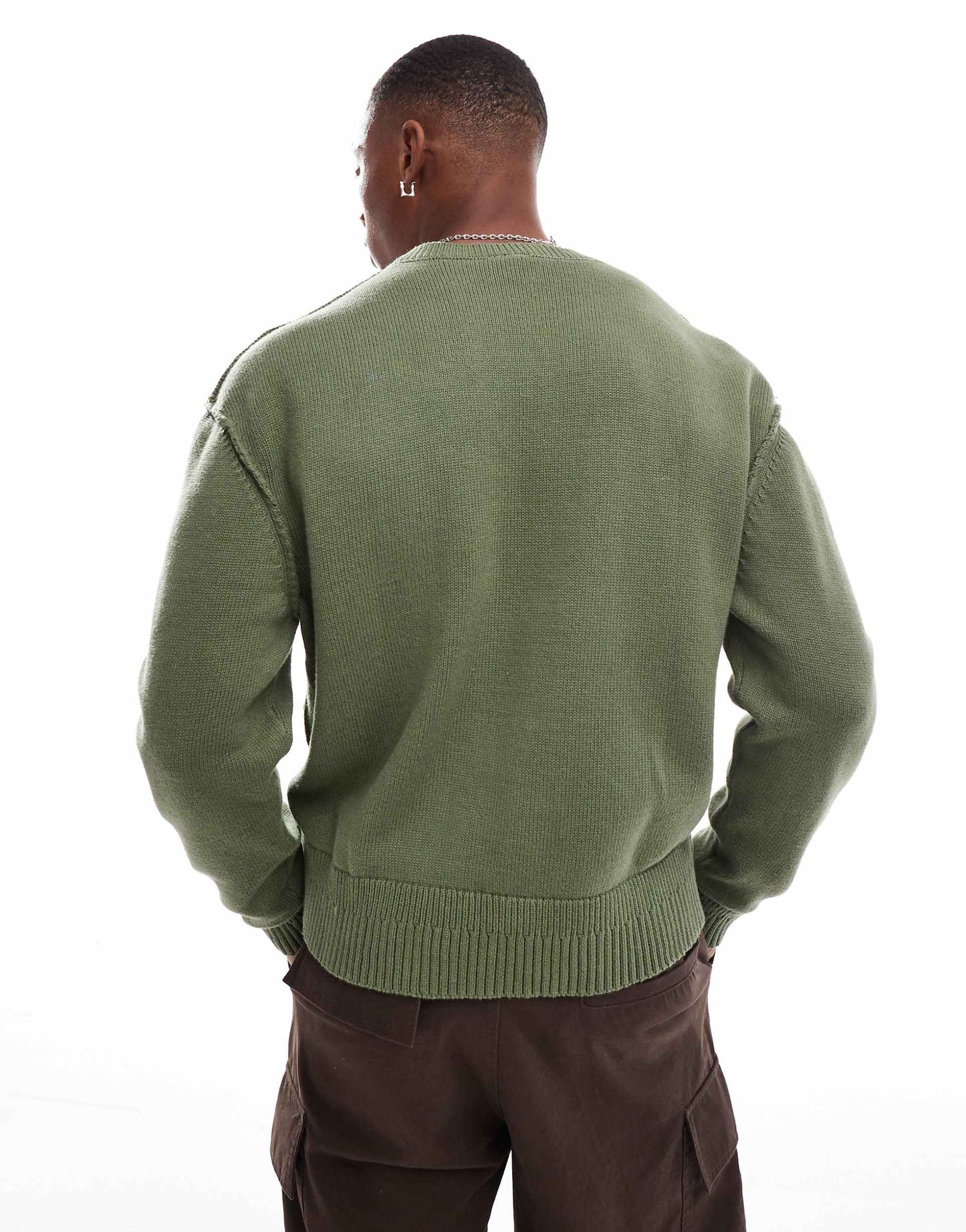 Knitted Exposed Seam Jumper
