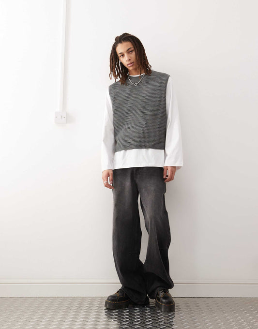 Knitted Oversized Vest