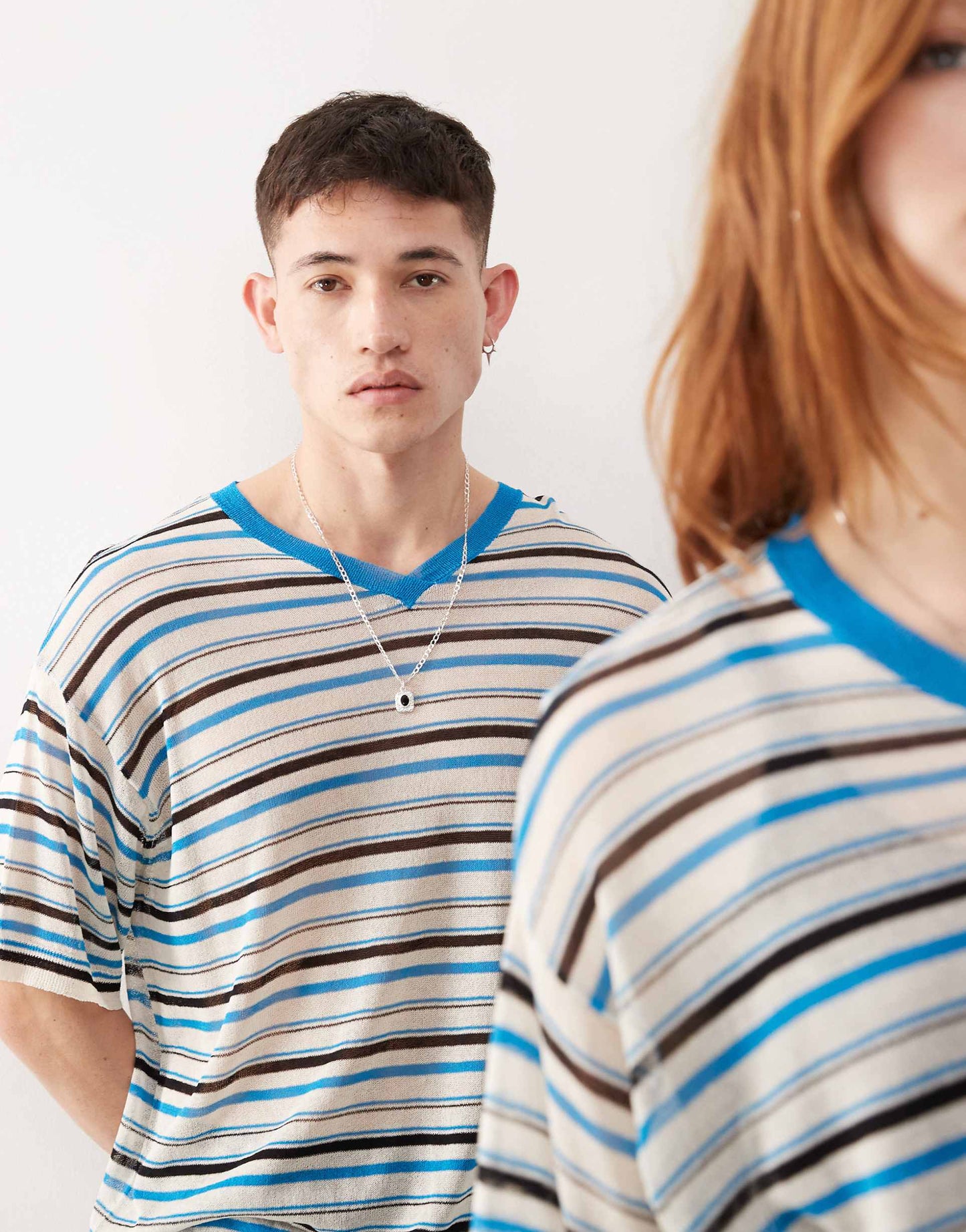 Unisex Knitted Polo With Collar Detail