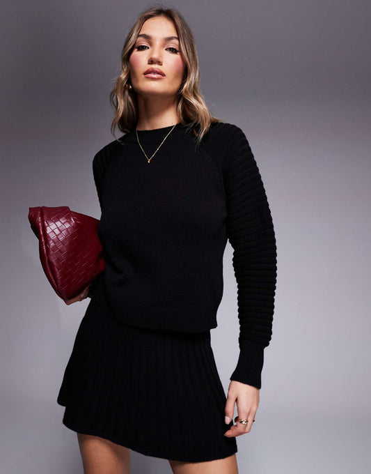 Knitted High Neck Jumper Co-Ord