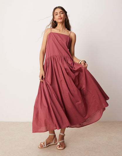 Dropped Waist Maxi Dress