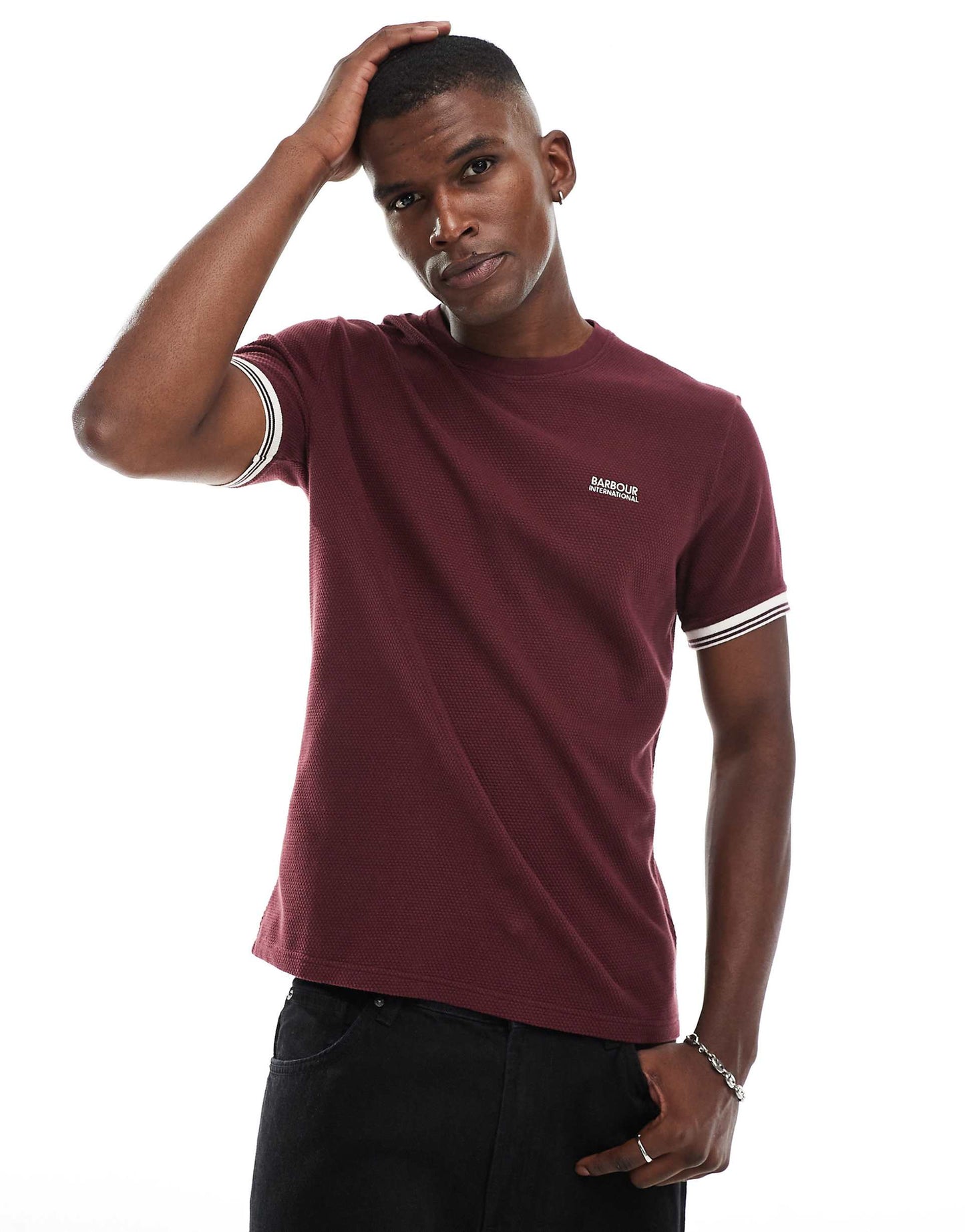 International Spencer Textured Tipped T-Shirt