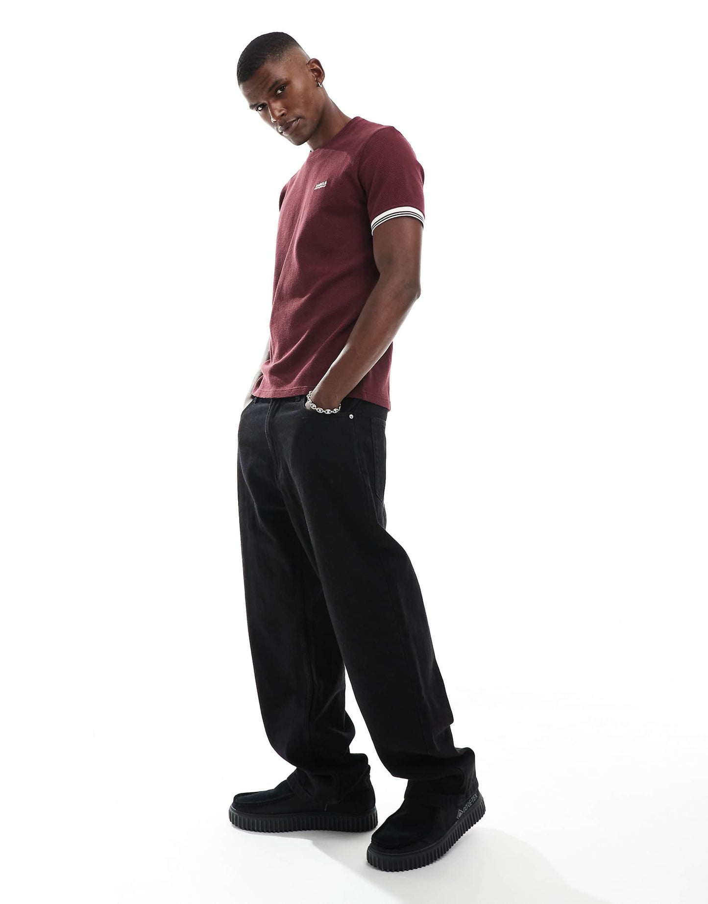 International Spencer Textured Tipped T-Shirt