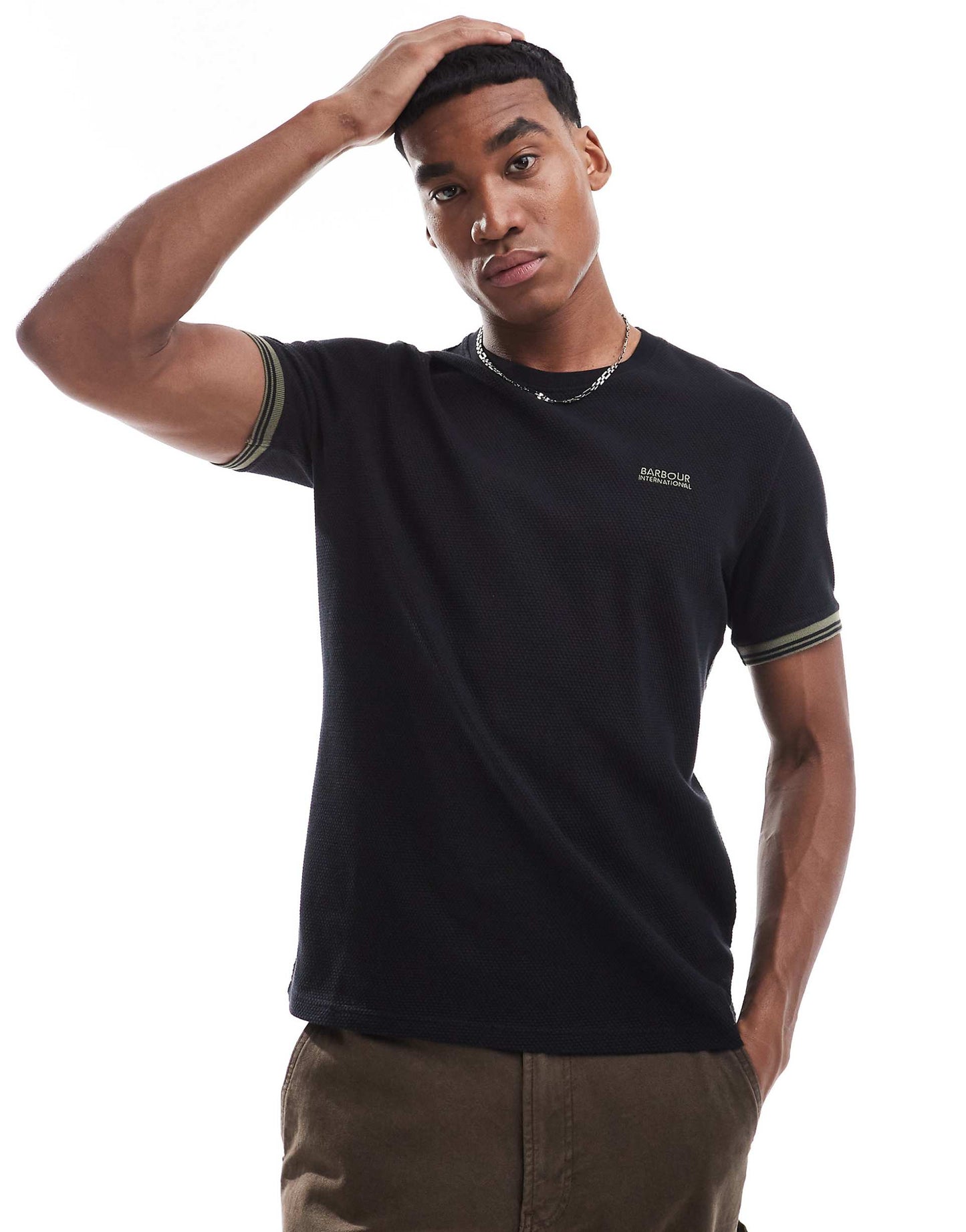 International Spencer Textured Tipped T-Shirt