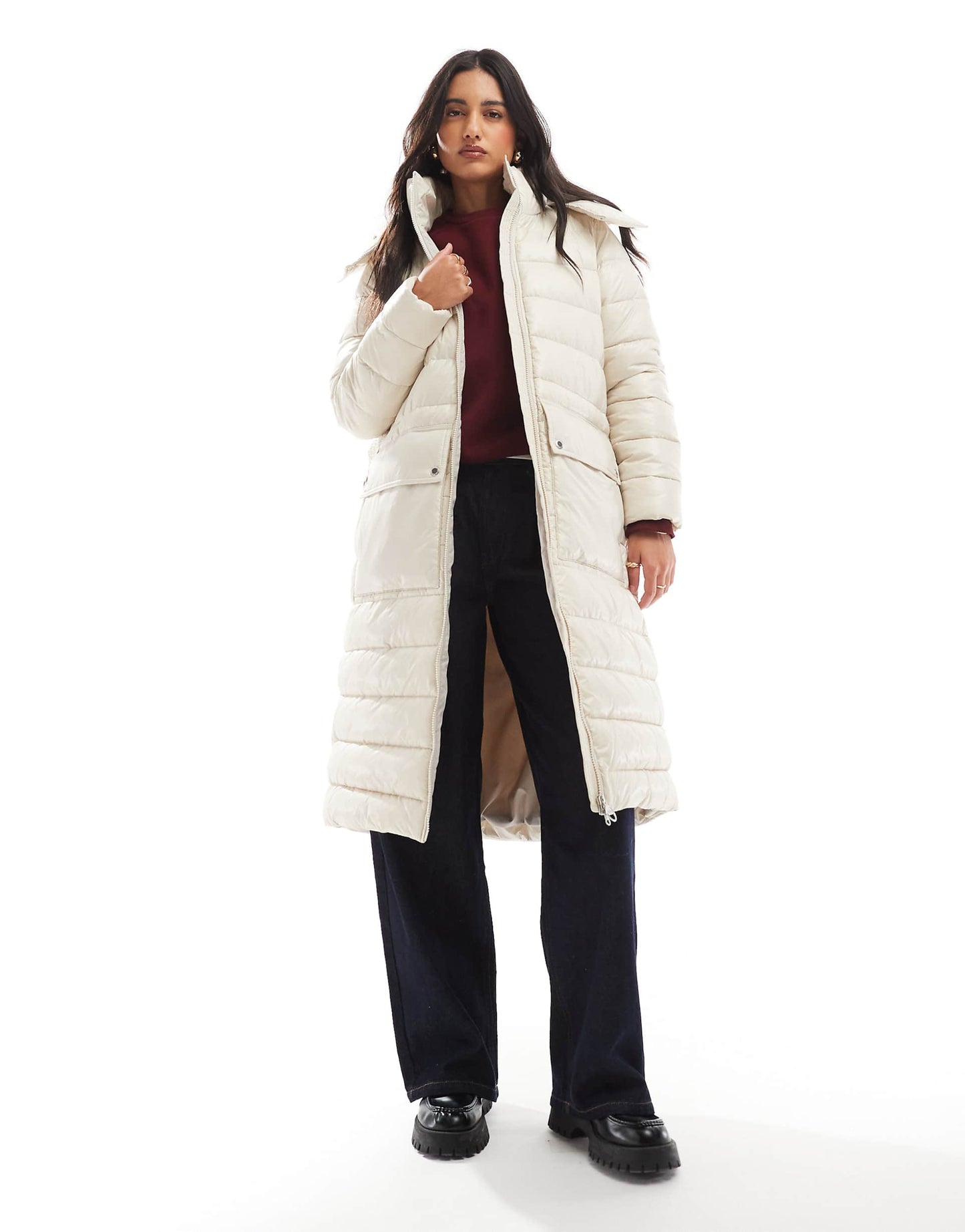 International Aisha Belted Puffer Coat