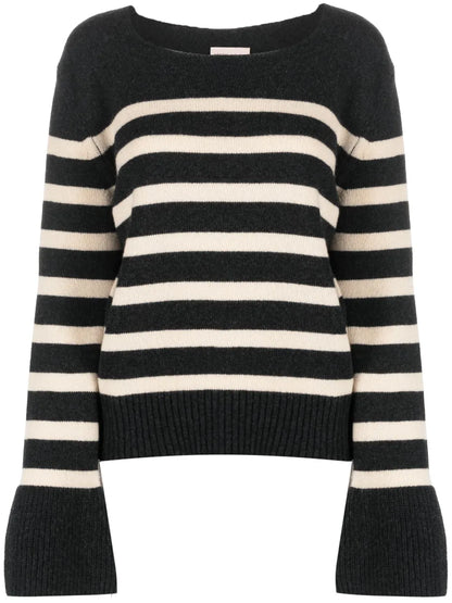 Striped Boat-Neck Jumper