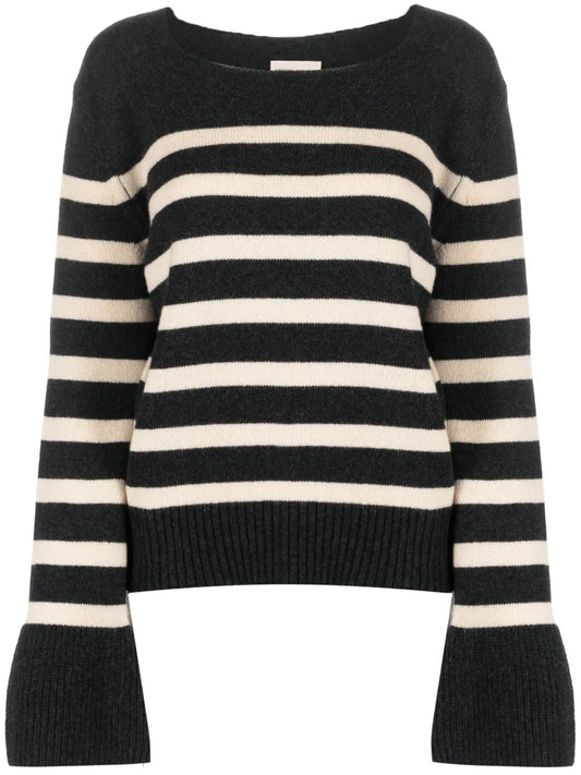 Striped Boat-Neck Jumper