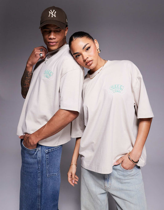 Unisex Boxy Oversized License T-Shirt With Green Day Prints