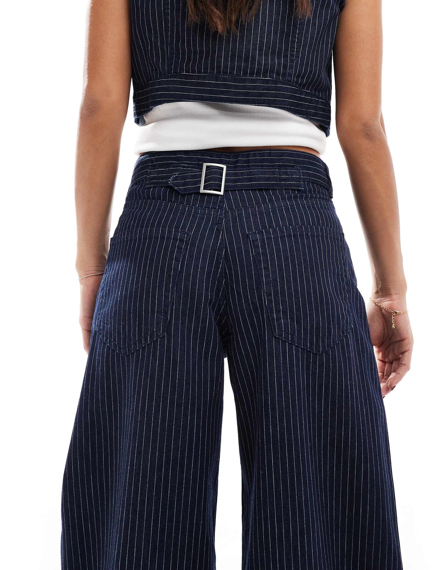 Striped Barrel Fit Jean Co-Ord