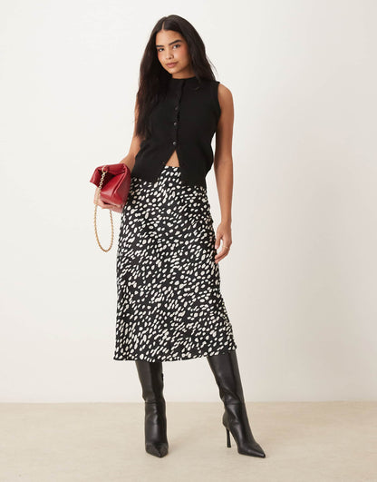 Satin Midi Skirt