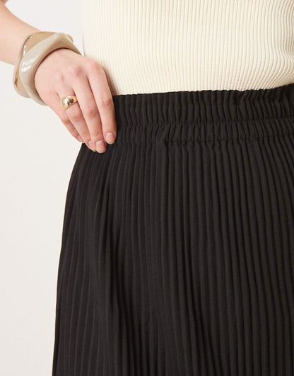 Plisse Midi Skirt