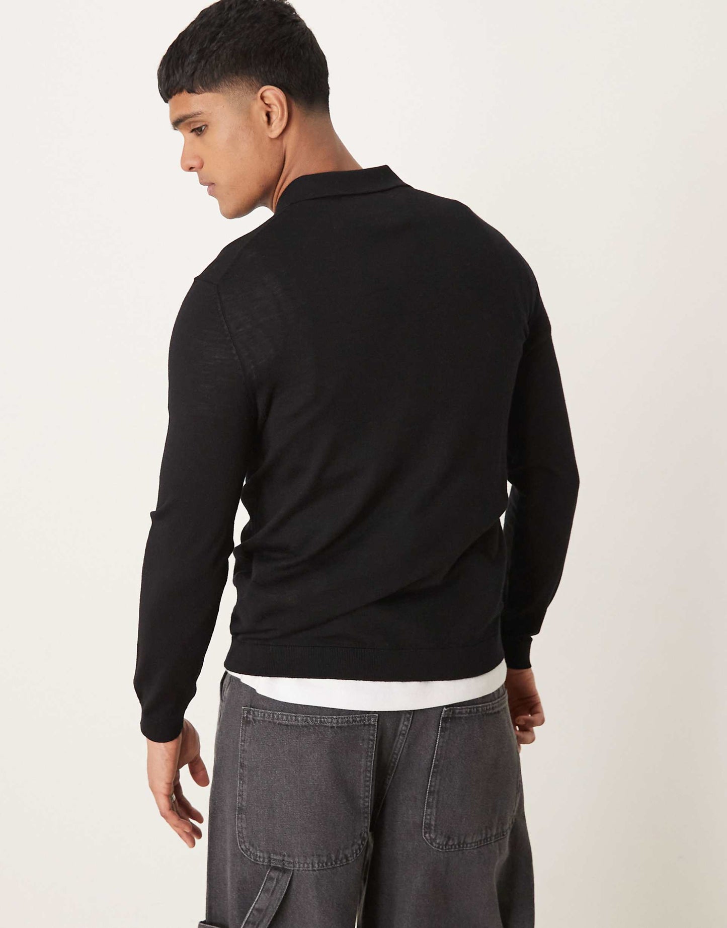 Merino Wool Knitted Polo Shirt