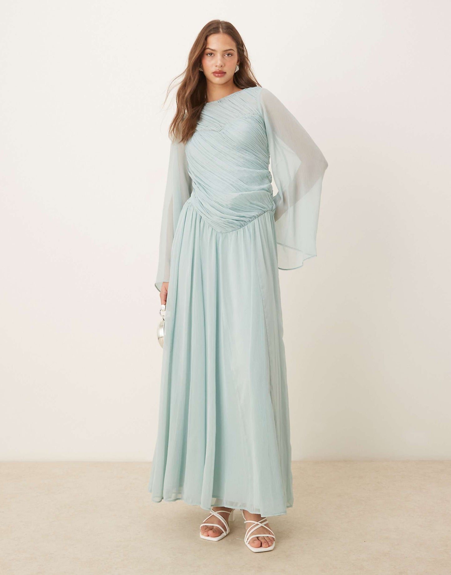 Asymmetric Dropped Waist Maxi With Open Back
