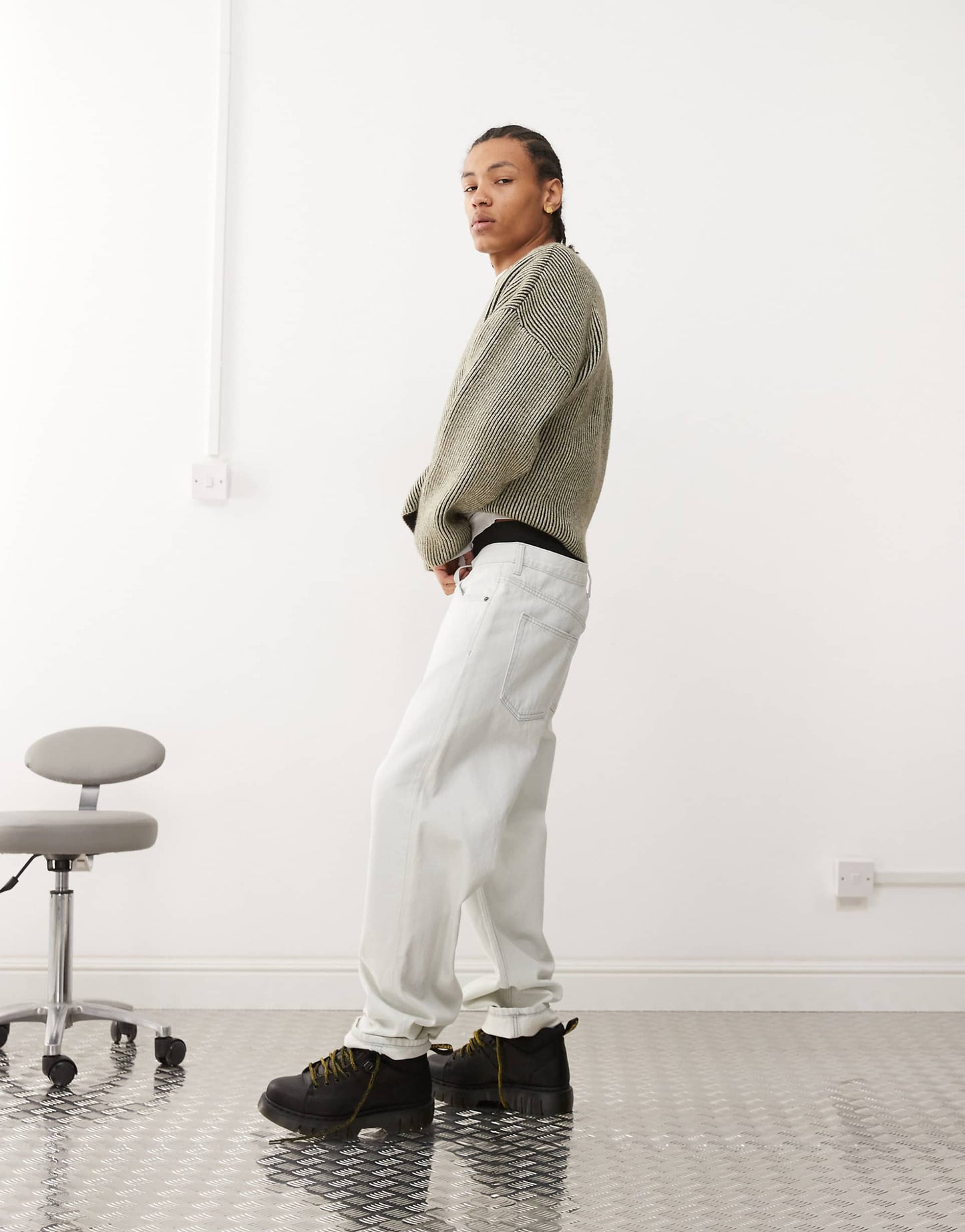 Alek Wool Blend Jumper With Two-Tone Rib
