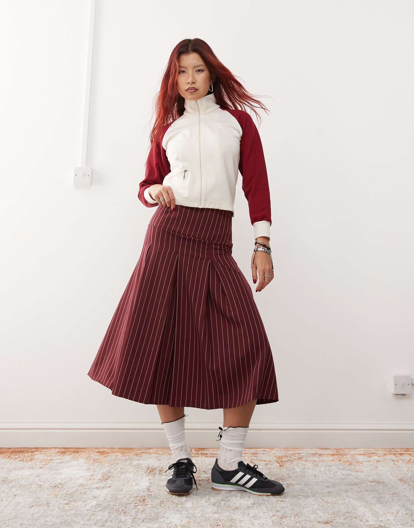 Pleated Midi Skirt