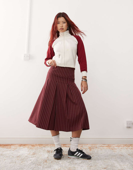 Pleated Midi Skirt