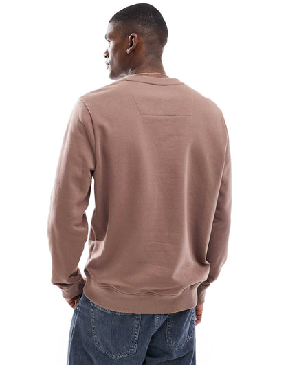 Chest Print Fleece Sweatshirt