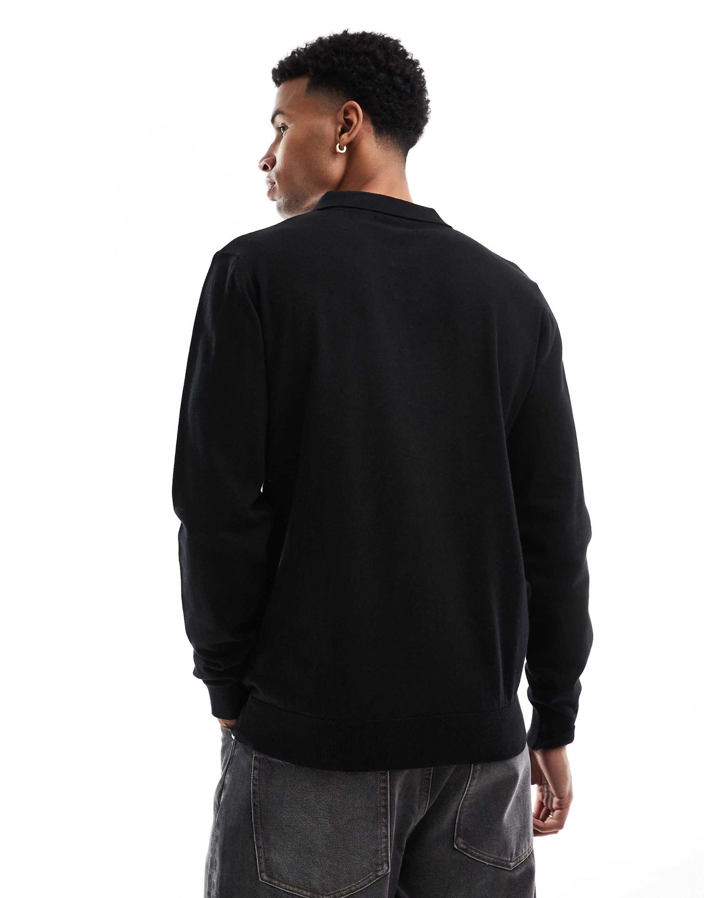 Long Sleeve Trophy Neck Knitted Top