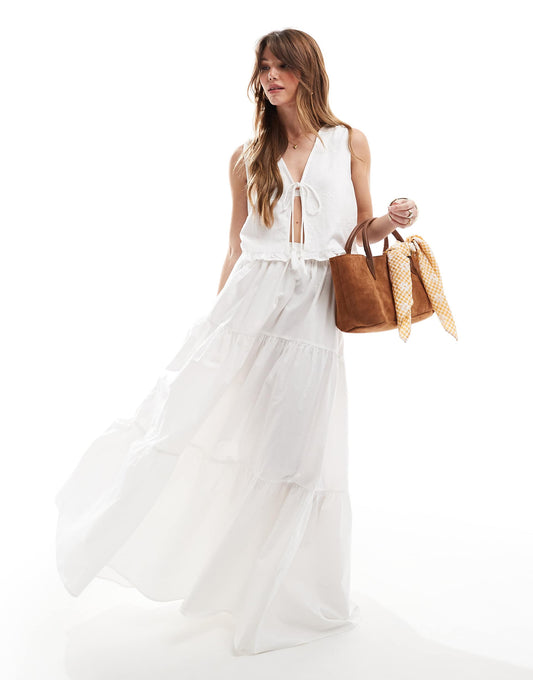 Tiered Boho Maxi Skirt