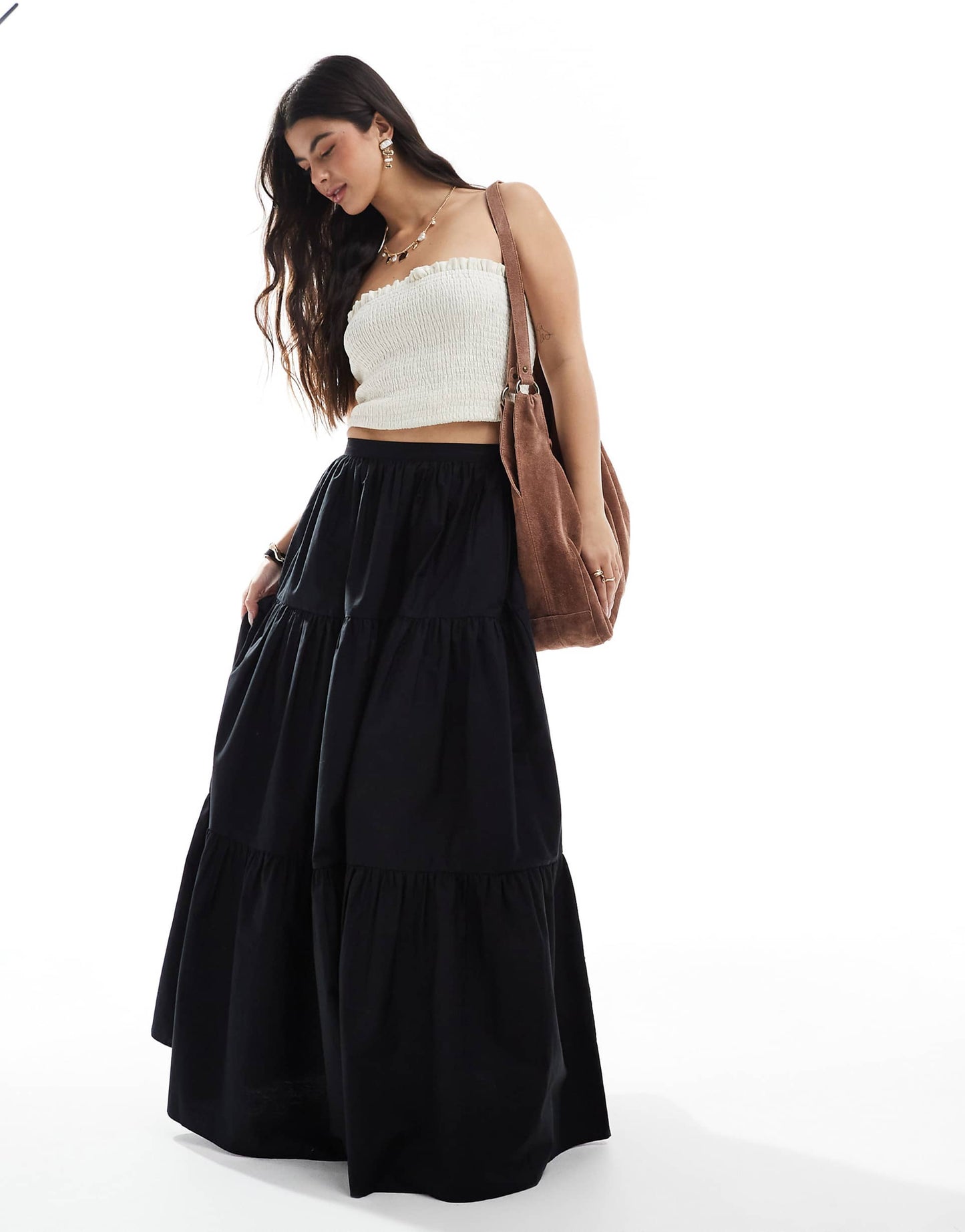 Tiered Boho Maxi Skirt