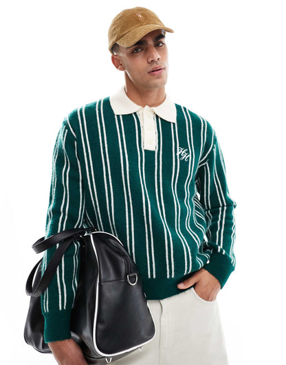 Stripe Knitted Polo